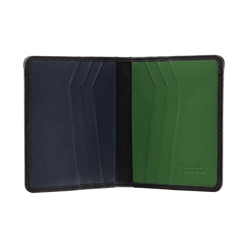 Гаманець чоловічий Visconti FN70 Lark (Black/Cobalt Blue/Green)