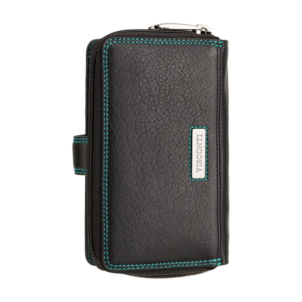 Кошелек женский Visconti R13 Carmelo c RFID (Black/Rhumba)