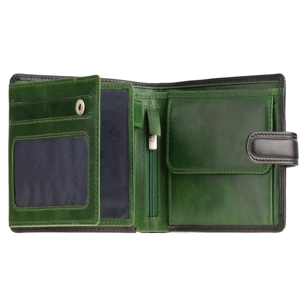 Гаманець чоловічий Visconti TR35 Atlantis c RFID (Black Green)