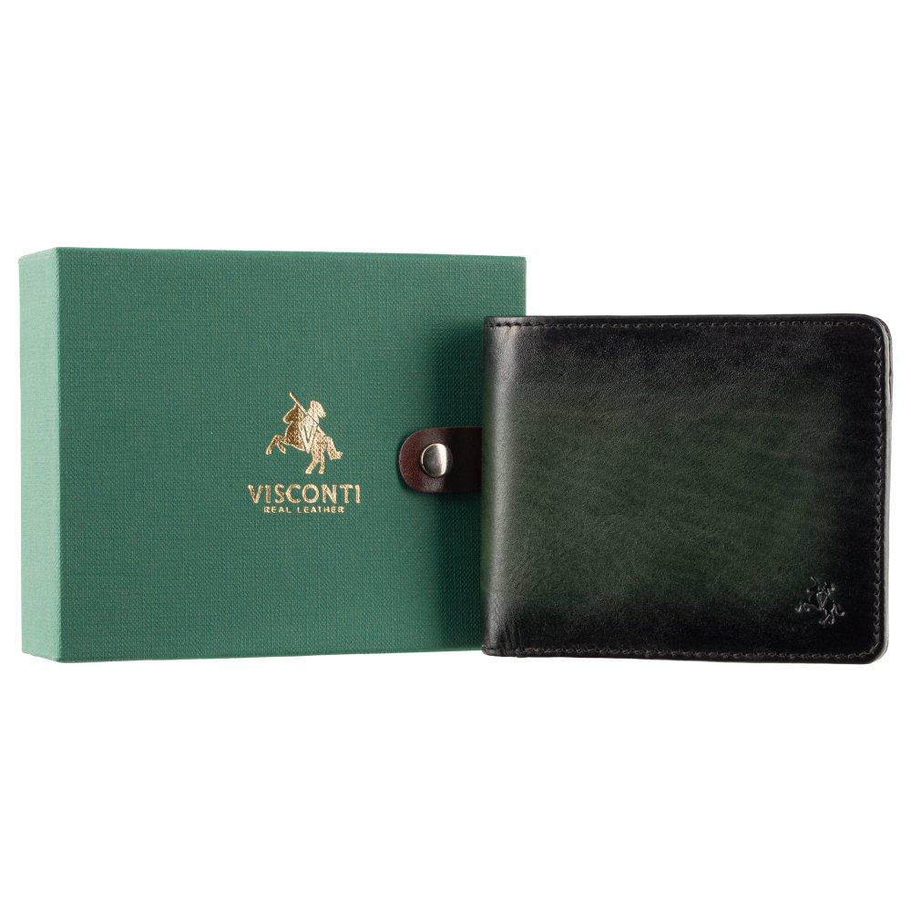 Кошелек мужской Visconti AT58 Milo c RFID (Burnish Green)