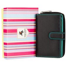 Гаманець жіночий Visconti R13 Carmelo c RFID (Black/Rhumba)