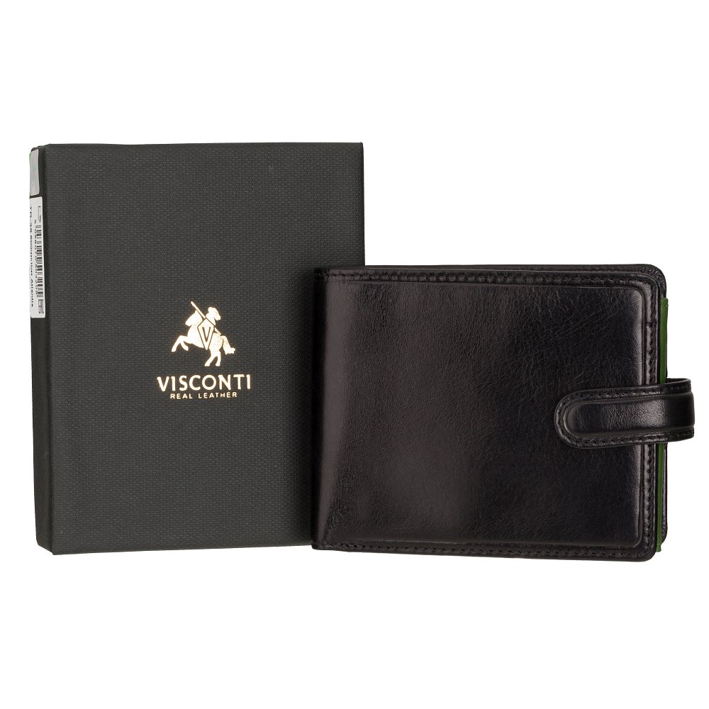 Гаманець чоловічий Visconti TR35 Atlantis c RFID (Black Green)