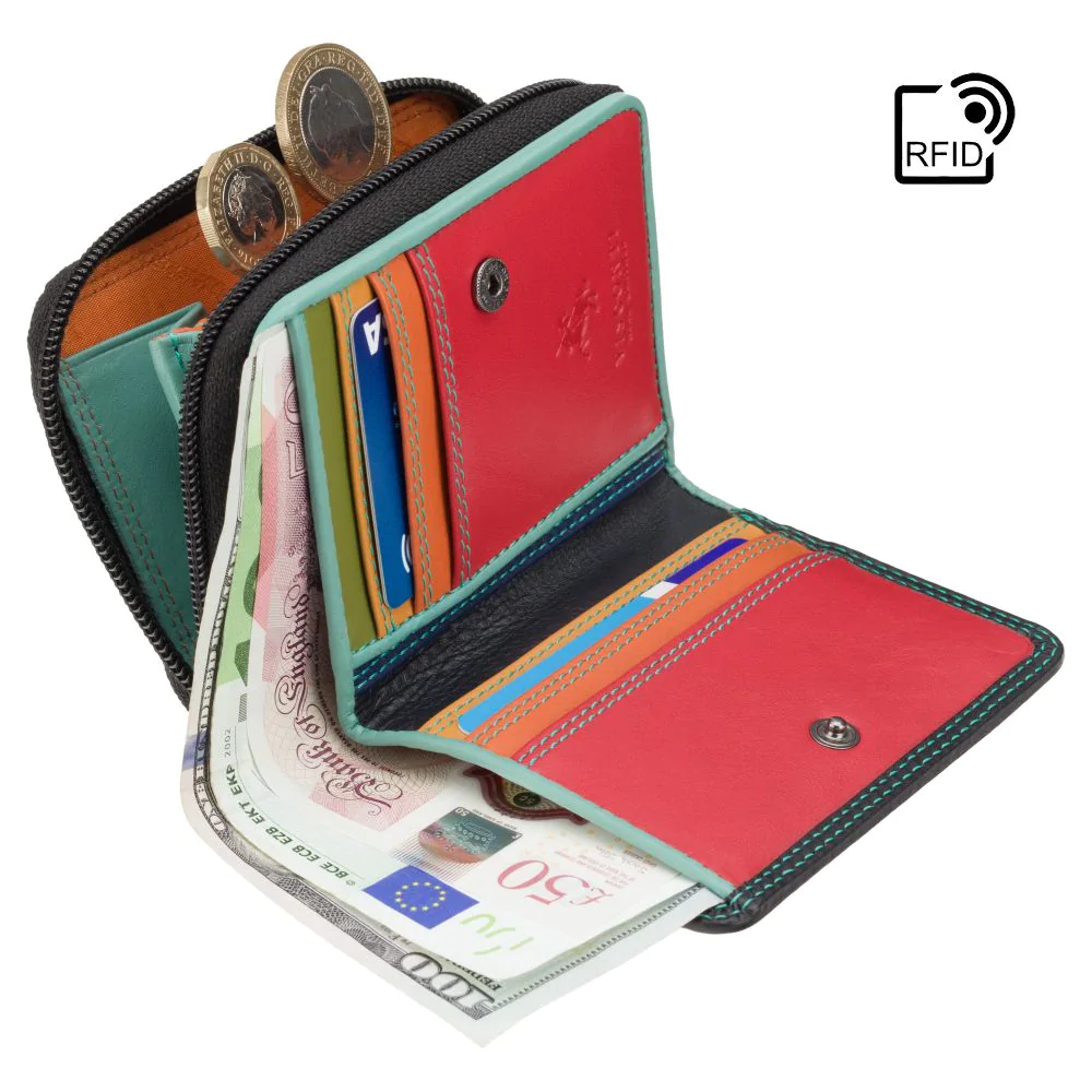 Гаманець жіночий Visconti RB53 Hawaii з RFID (Black/Rhumba)