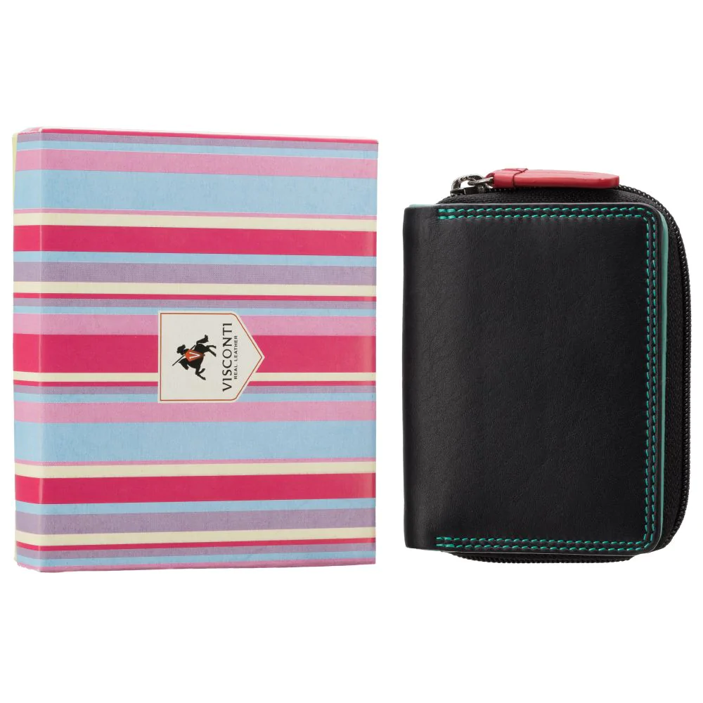 Гаманець жіночий Visconti RB53 Hawaii з RFID (Black/Rhumba)