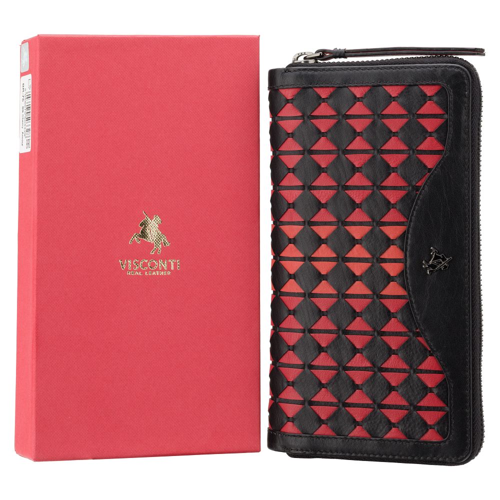 Кошелек женский Visconti BR76 (Black/Cherry)