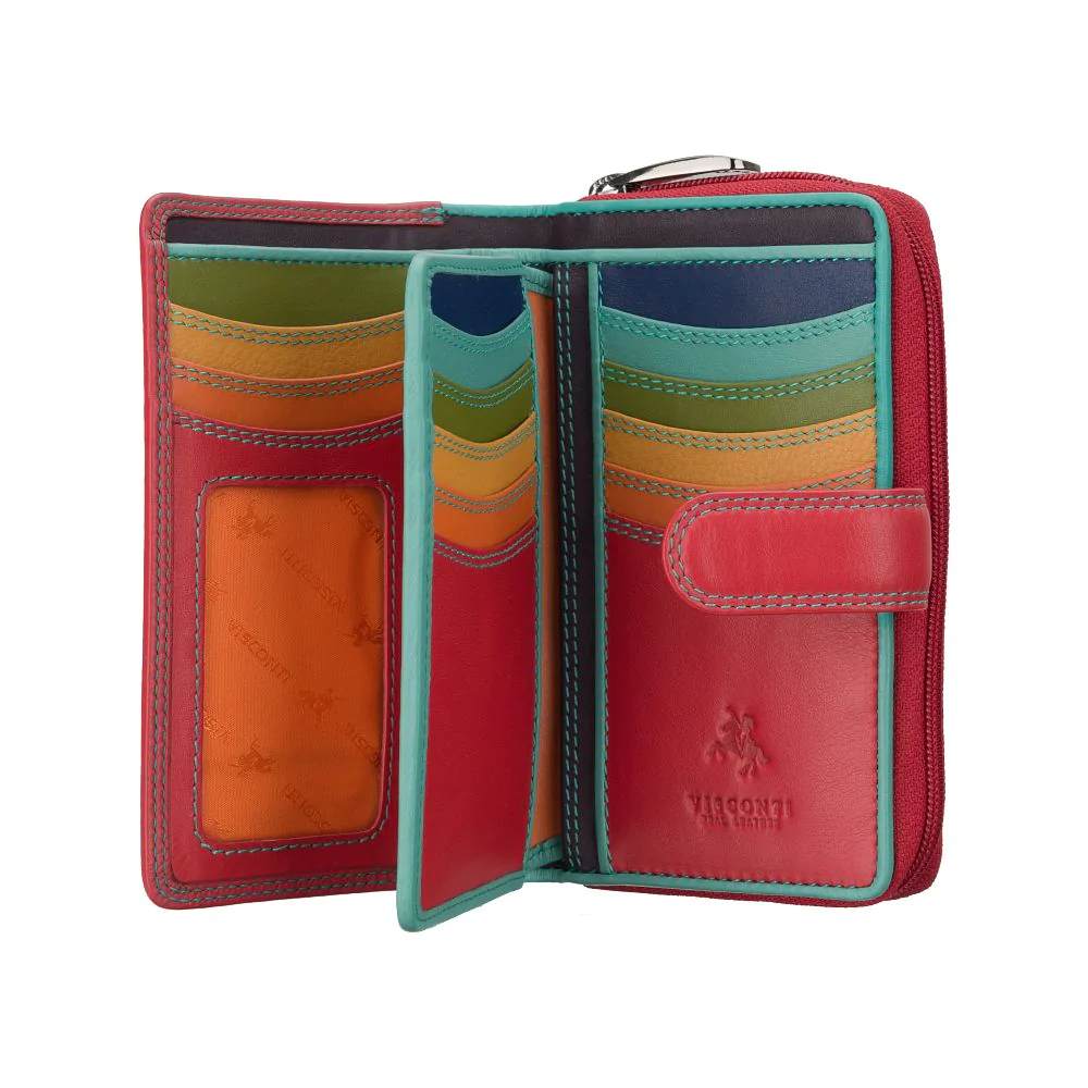 Кошелек женский Visconti R13 Carmelo c RFID (Red/Rhumba)