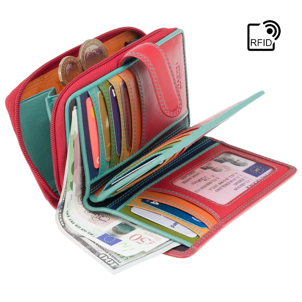 Кошелек женский Visconti R13 Carmelo c RFID (Red/Rhumba)