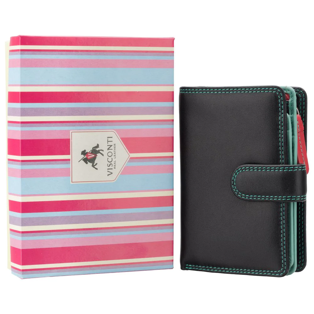 Кошелек женский Visconti RB51 Fiji c RFID (Black/Rhumba)
