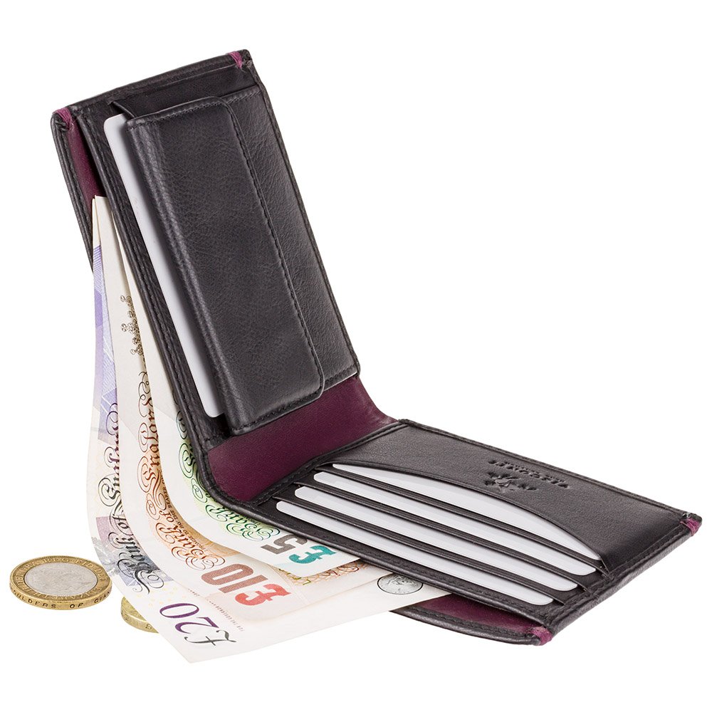 Гаманець чоловічий Visconti AP62 Montreux (Black Burgundy)