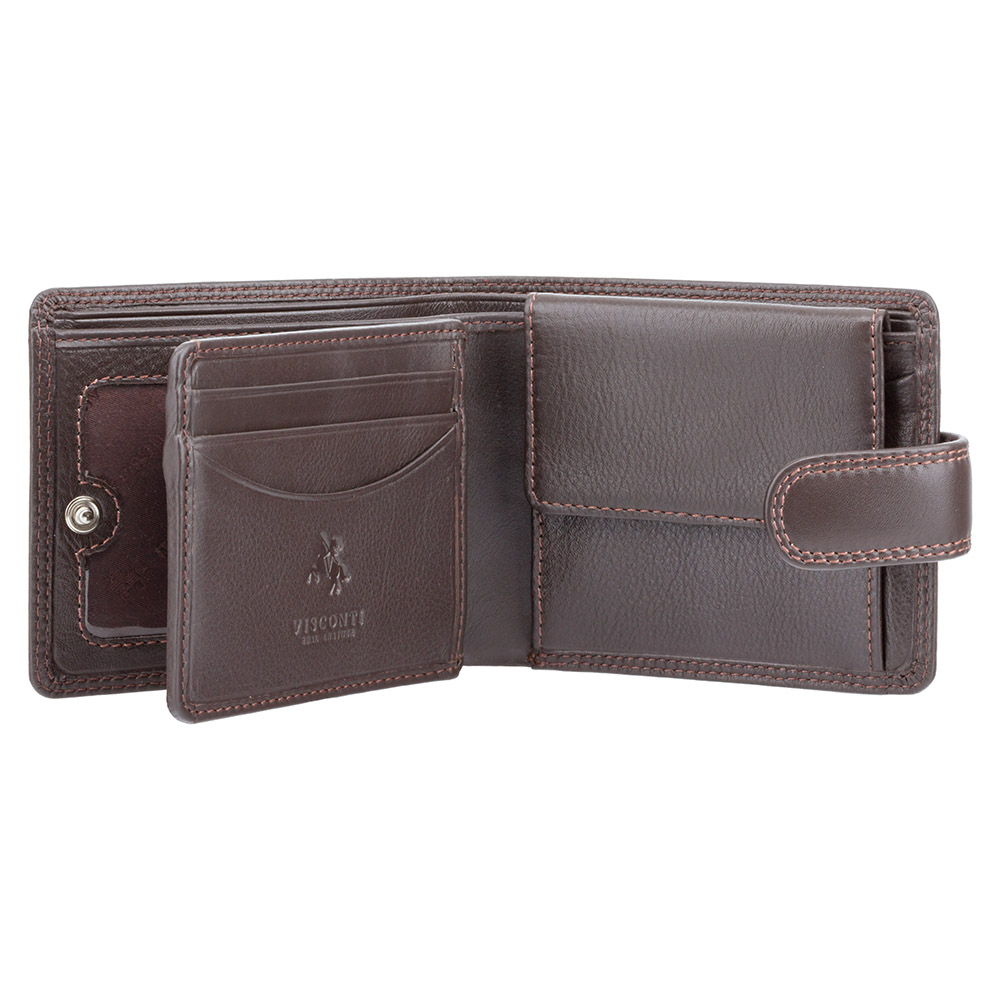 Гаманець чоловічий Visconti HT10 Knightsbridge c RFID (Chocolate)