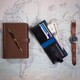 Кошелек мужской Visconti PM100 Vincent c RFID (Black Cobalt)