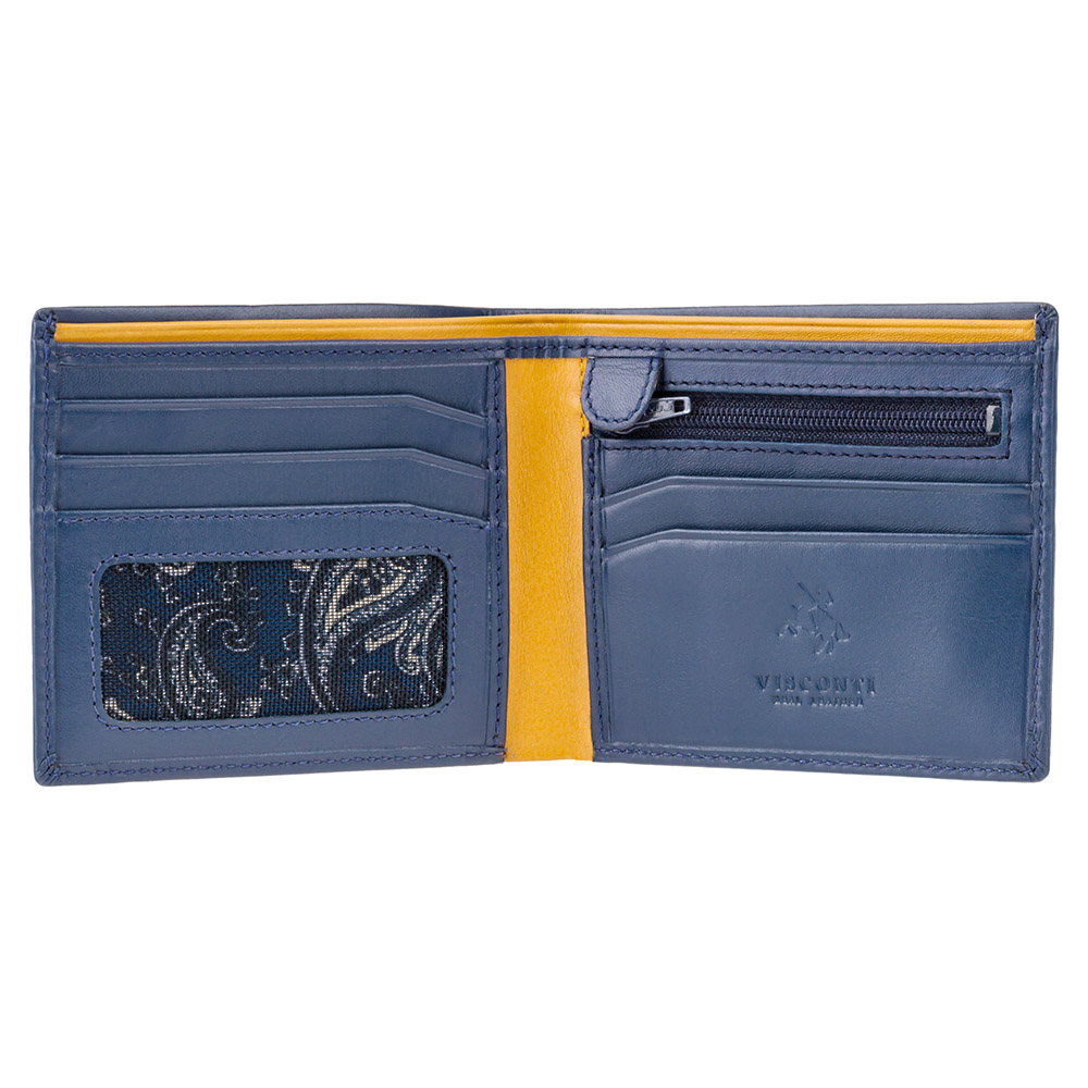 Гаманець чоловічий Visconti PM101 Pablo c RFID (Blue Mustard)