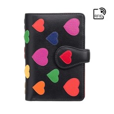 Гаманець жіночий Visconti LV4 Crush c RFID (Black-Multi Love)