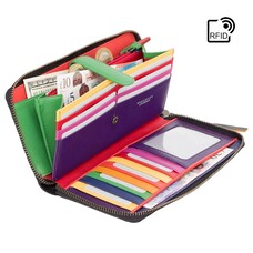Гаманець жіночий Visconti LV5 Passion c RFID (Black-Multi Love)