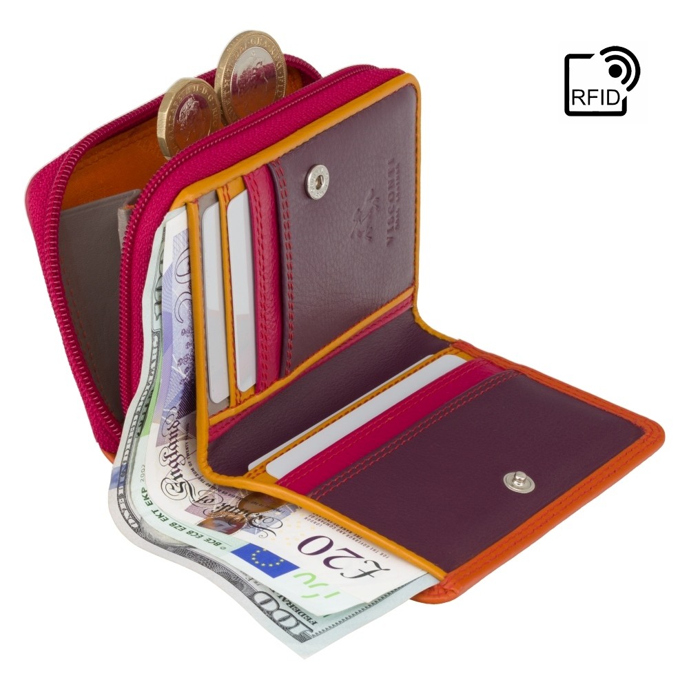 Гаманець жіночий Visconti RB53 Hawaii с RFID (Orange Multi)