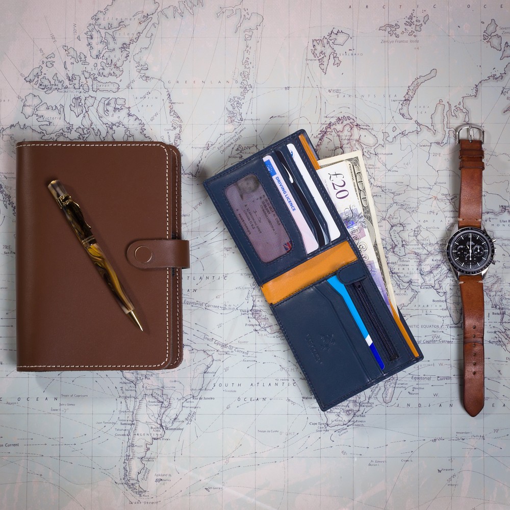 Гаманець чоловічий Visconti PM101 Pablo c RFID (Blue Mustard)