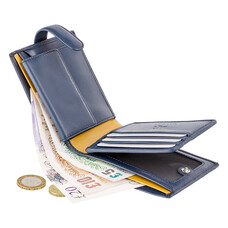 Гаманець чоловічий Visconti PM102 Leonardo c RFID (Blue Mustard)