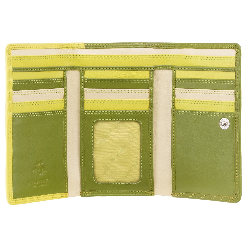 Гаманець жіночий Visconti RB43 Bora c RFID (Lime Multi)