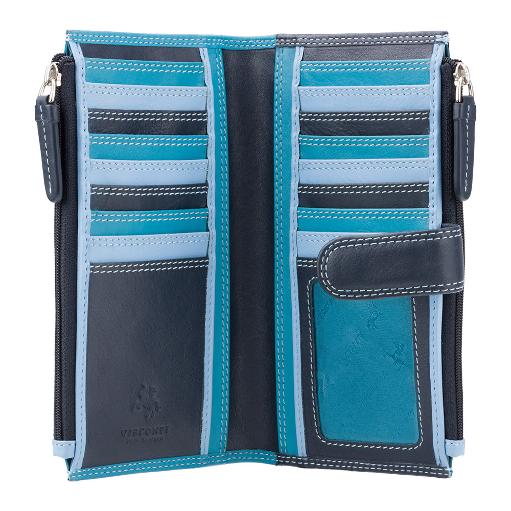 Гаманець жіночий Visconti RB100 Bermuda c RFID (Blue Multi)