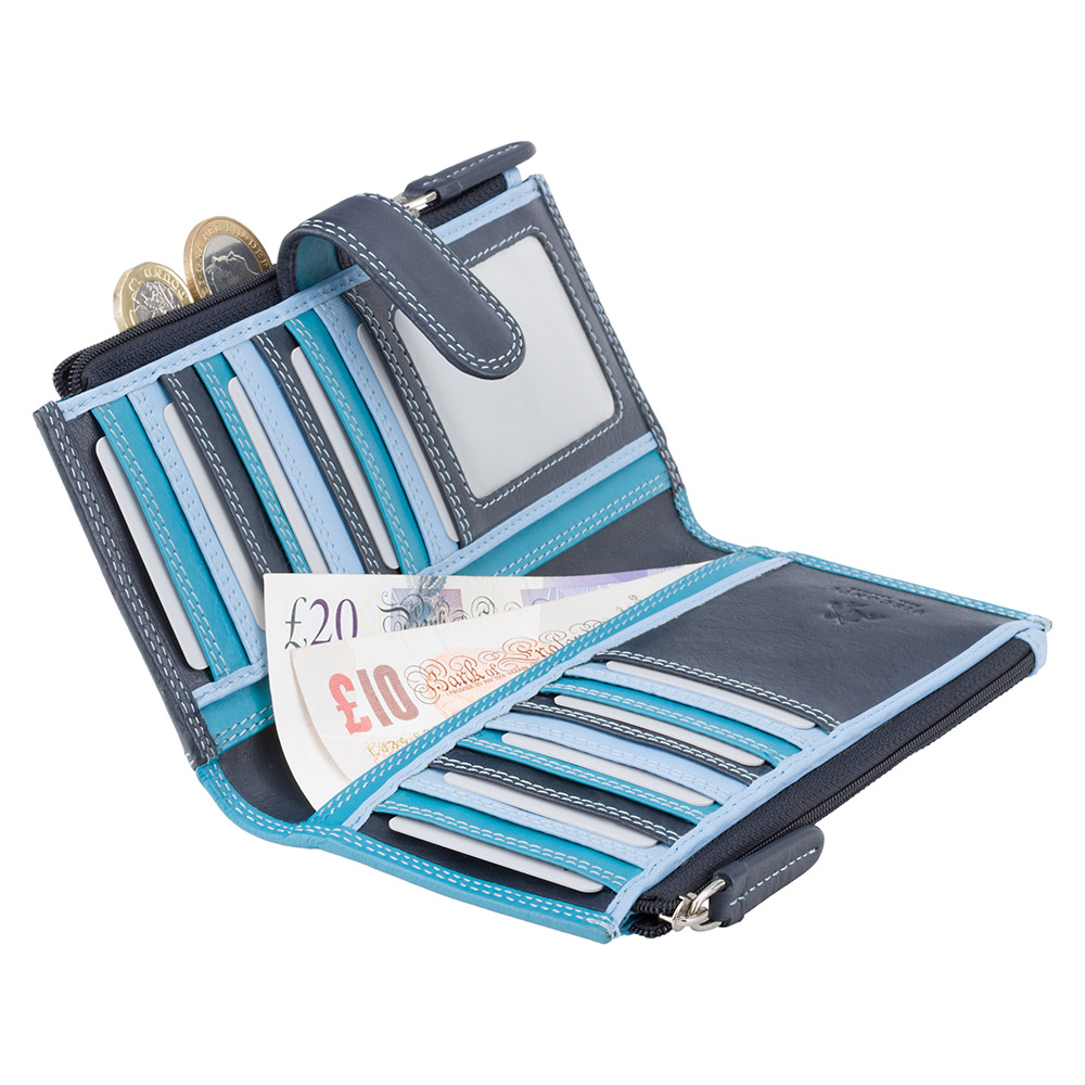 Гаманець жіночий Visconti RB100 Bermuda c RFID (Blue Multi)